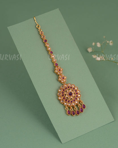 Gold-Toned Polki Style Chutty CH 145