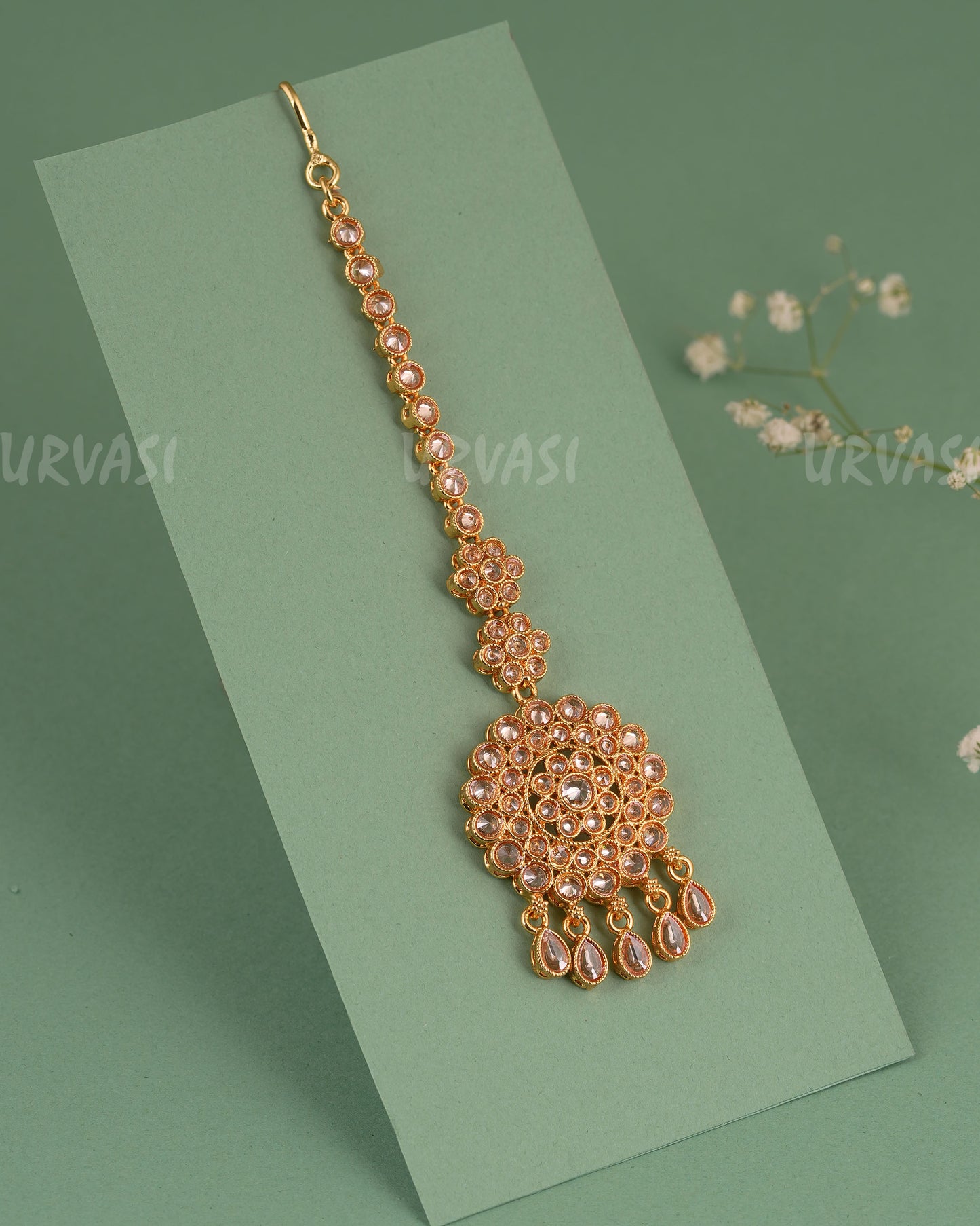 Gold-Toned Polki Style Chutty CH 145