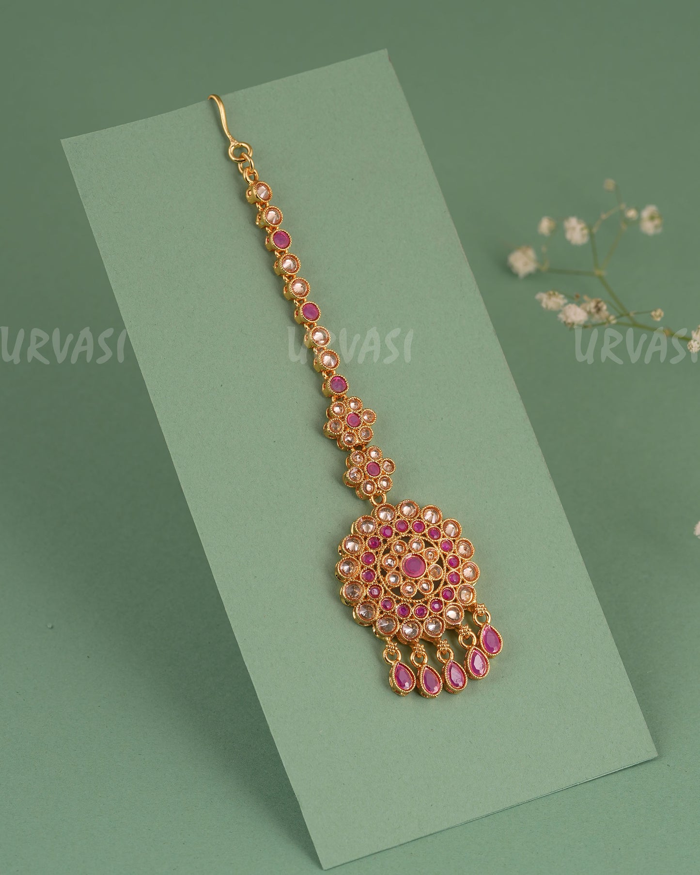Gold-Toned Polki Style Chutty CH 145