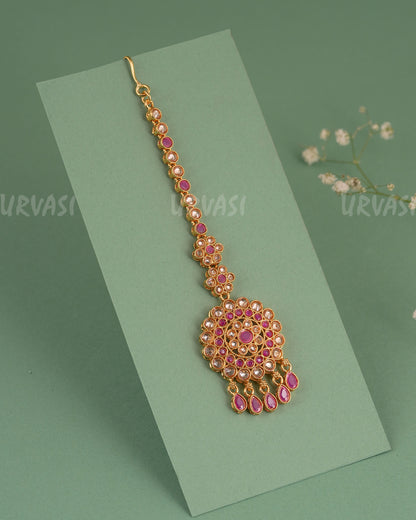 Gold-Toned Polki Style Chutty CH 145