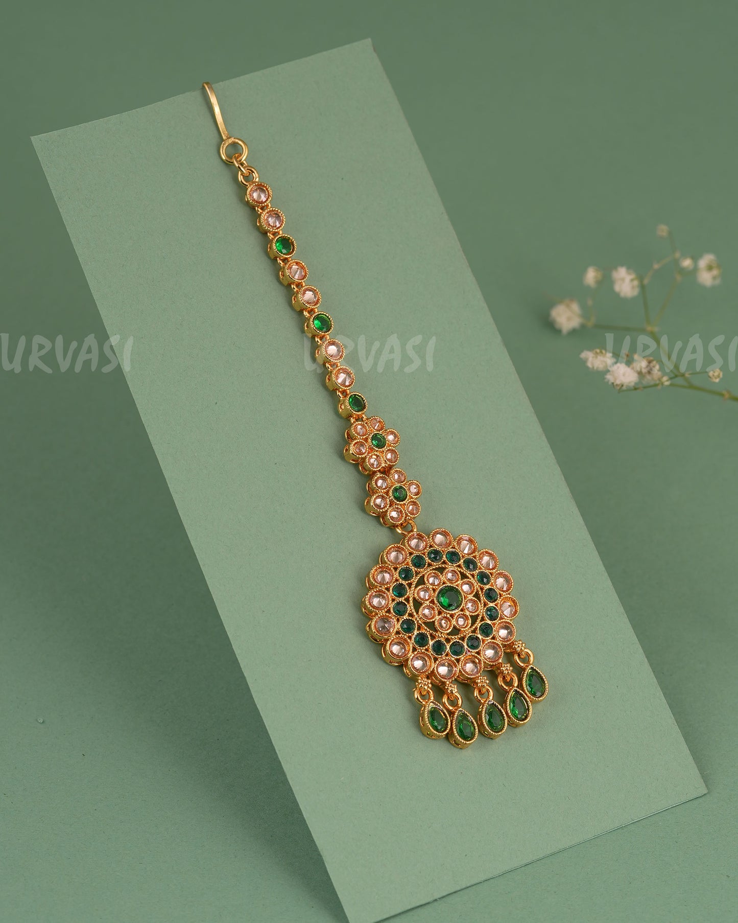 Gold-Toned Polki Style Chutty CH 145