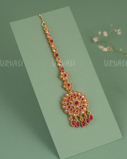 Gold-Toned Polki Style Chutty CH 145