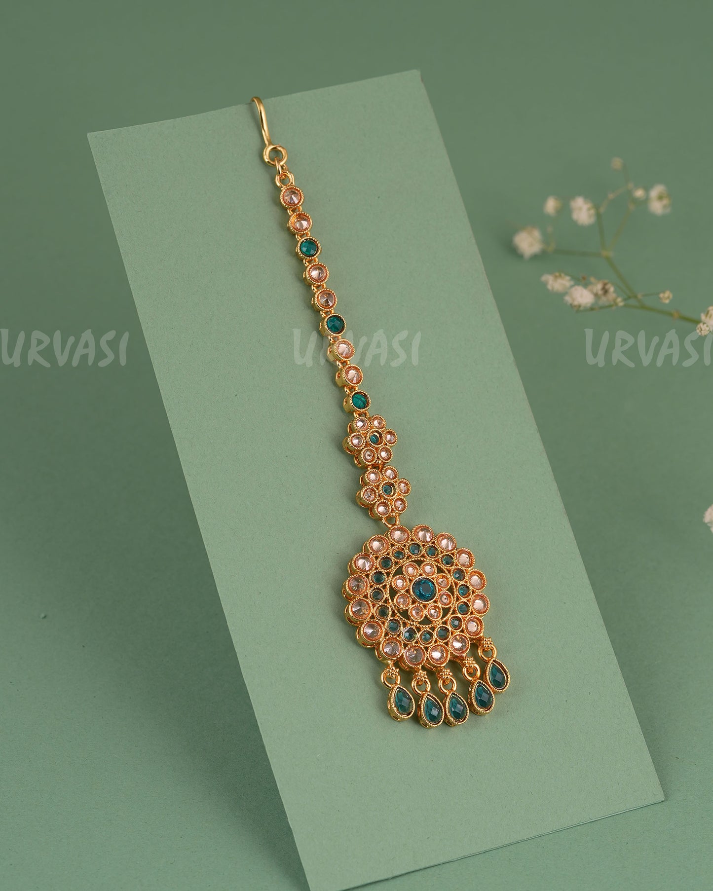 Gold-Toned Polki Style Chutty CH 145
