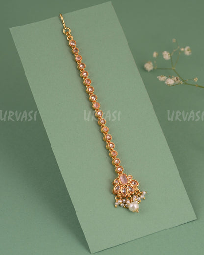 Gold-Polish AD Stone Chutty CH 143
