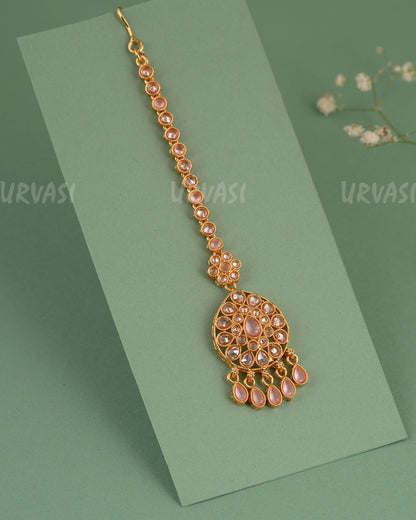 Gold-Toned Floral Teardrop Designed Chutty CH 142