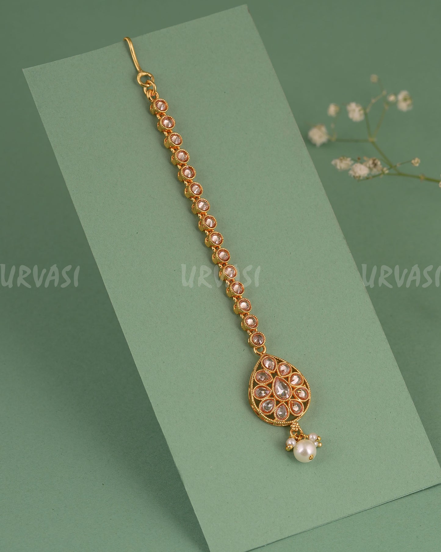 Gold-Toned Polki Designed Chutty CH 138
