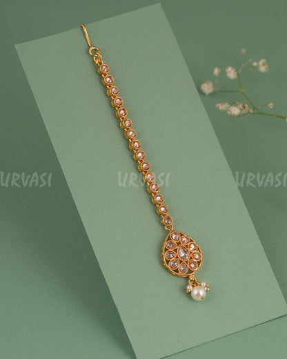 Gold-Toned Polki Designed Chutty CH 138