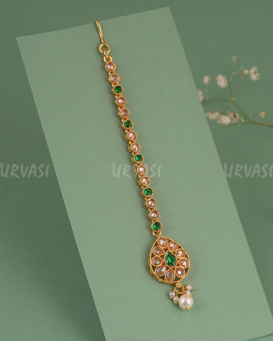 Gold-Toned Polki Designed Chutty CH 138