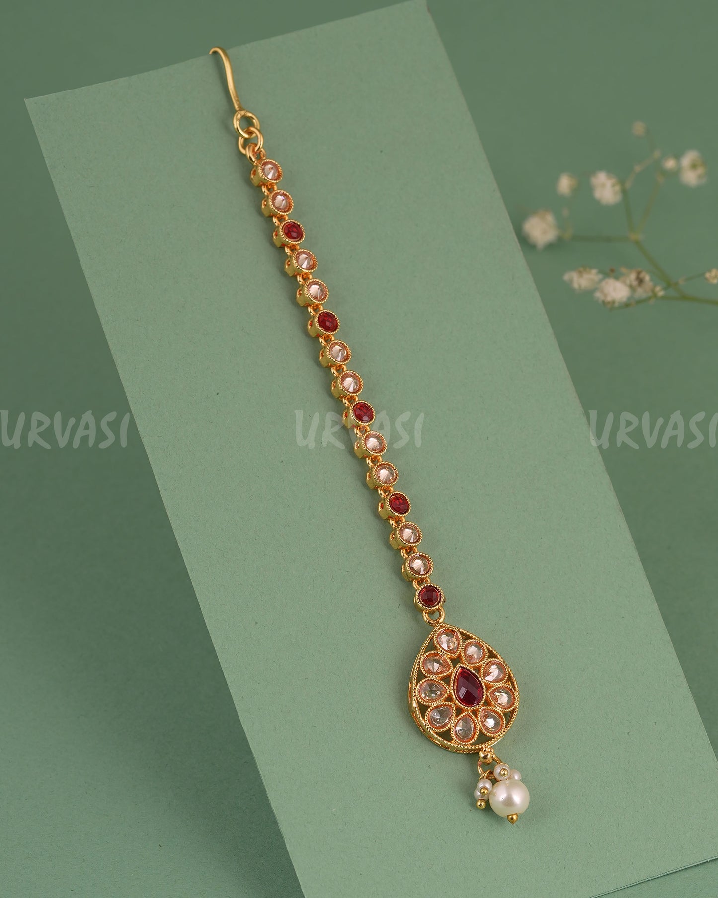 Gold-Toned Polki Designed Chutty CH 138