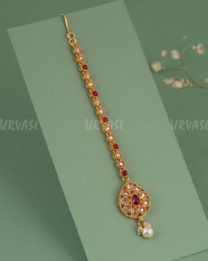 Gold-Toned Polki Designed Chutty CH 138