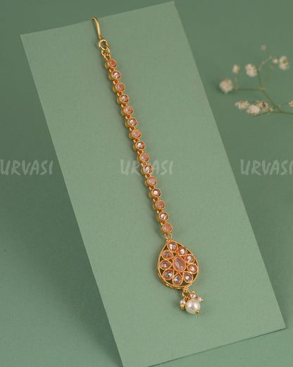 Gold-Toned Polki Designed Chutty CH 138