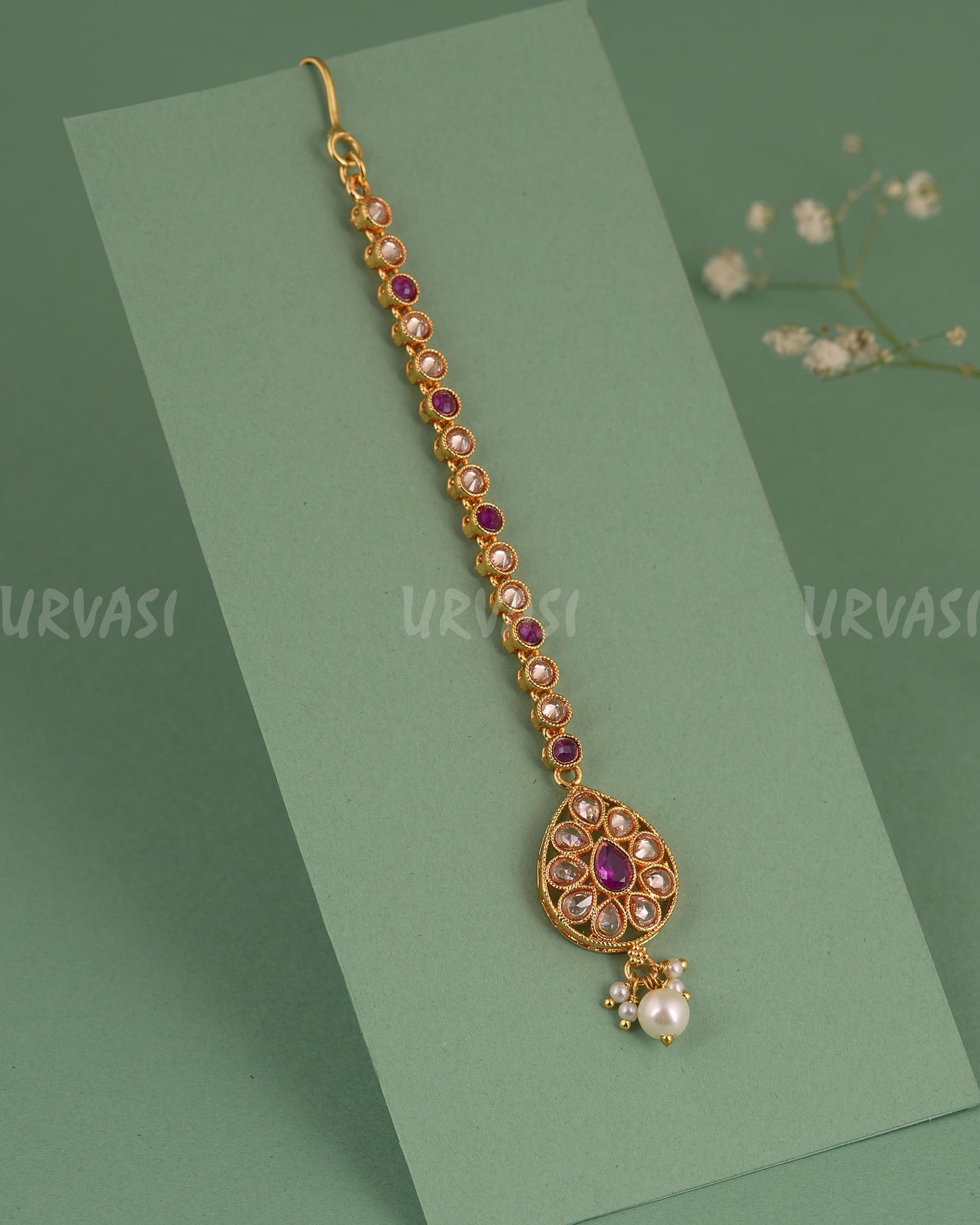 Gold-Toned Polki Designed Chutty CH 138