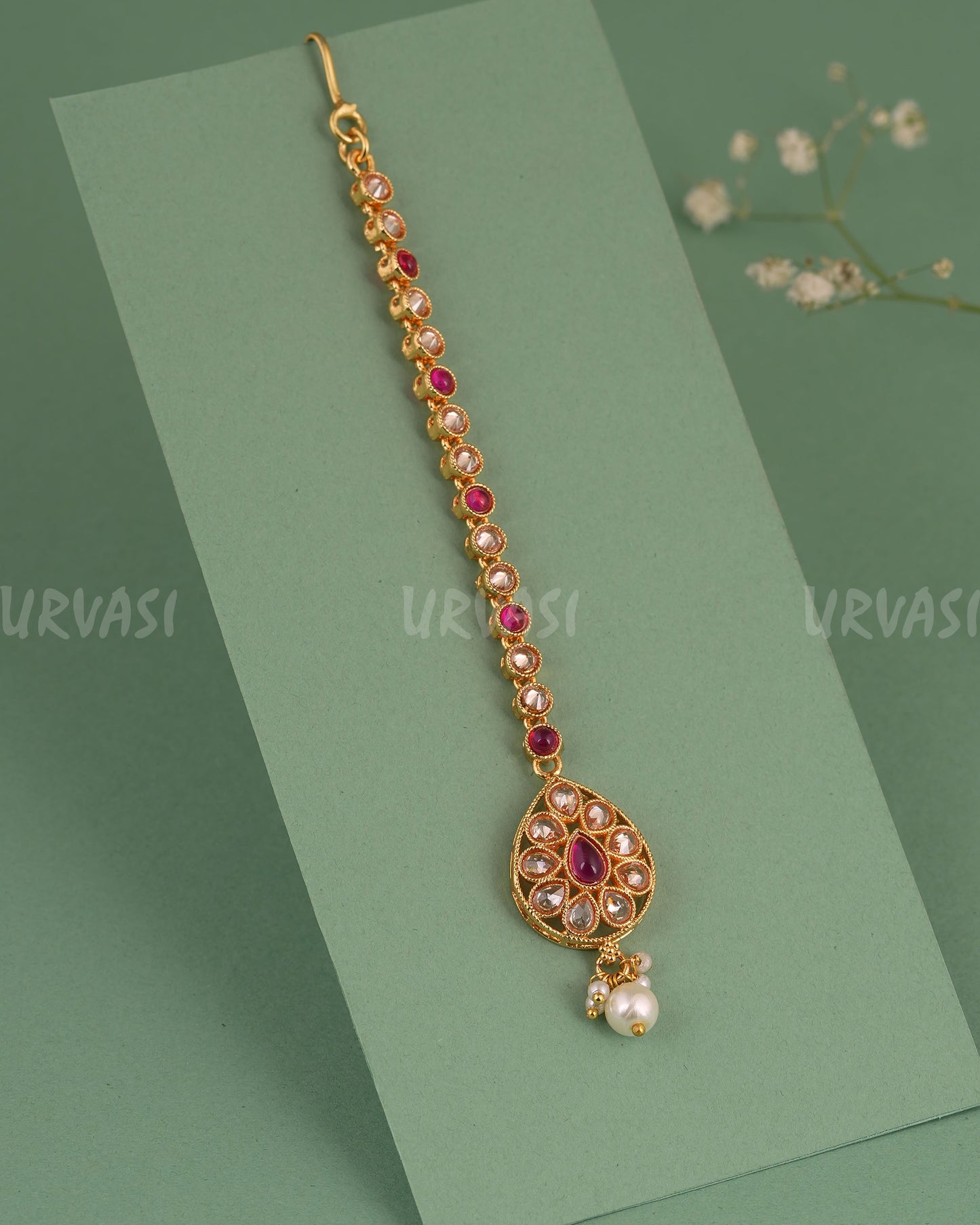 Gold-Toned Polki Designed Chutty CH 138