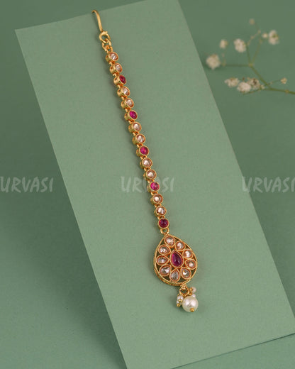 Gold-Toned Polki Designed Chutty CH 138