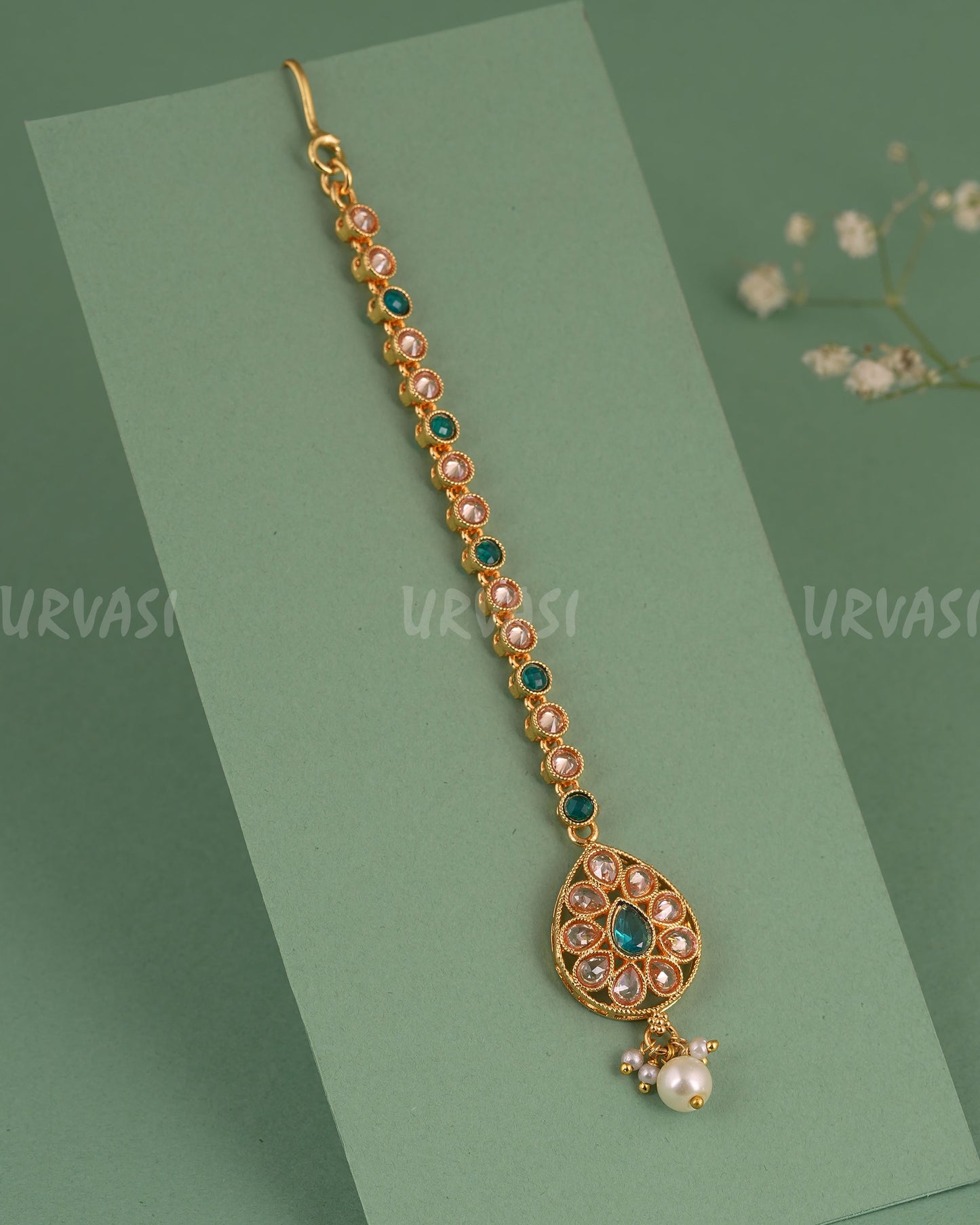 Gold-Toned Polki Designed Chutty CH 138