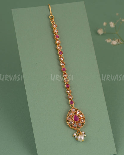 Gold-Toned Polki Designed Chutty CH 138