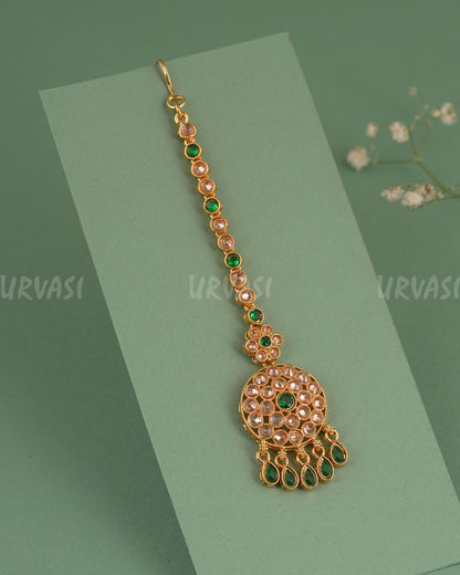 Gold-Toned Floral Teardrops Designed Chutty CH 136