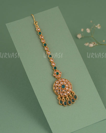 Gold-Toned Floral Teardrops Designed Chutty CH 136