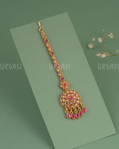 Gold-Toned Floral Teardrops Designed Chutty CH 136