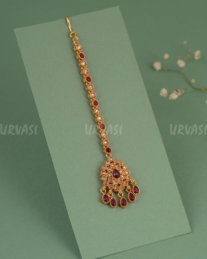 Gold-Toned Teardrop Designed Chutty CH 135