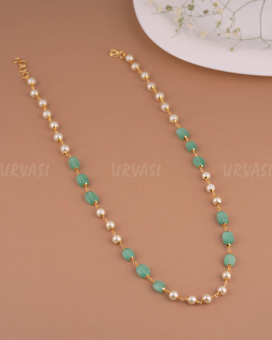 Gold-Toned One-Layer Long Mala Ma 128