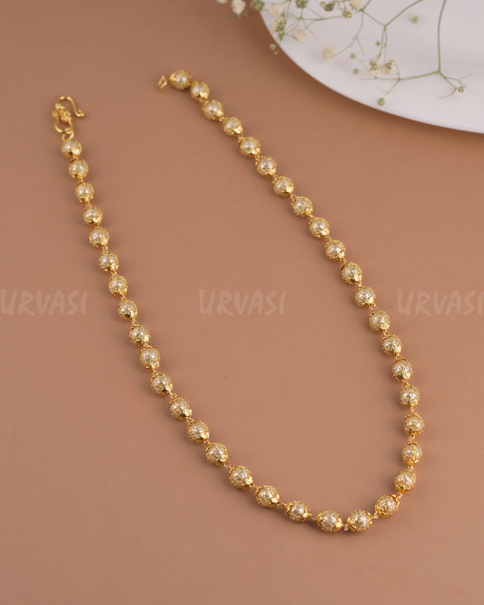 Gold-Toned Pearl Mala Ma 119