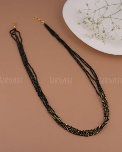 Gold-Toned Beaded Multi Layer Pearl Mala Ma 115