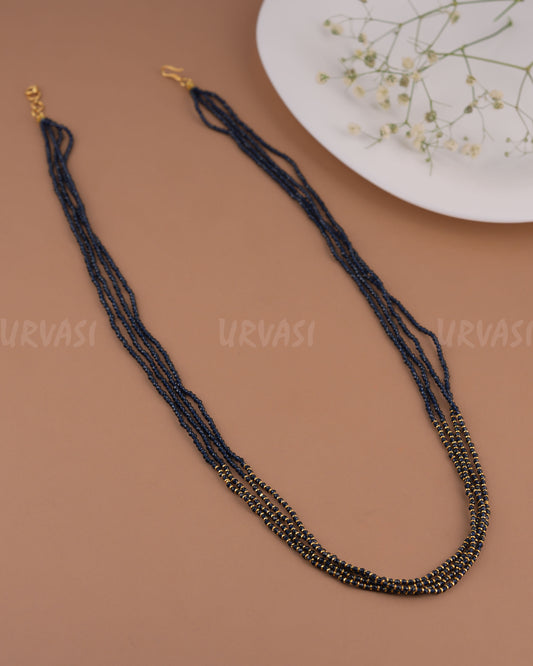 Gold-Toned Beaded Multi Layer Pearl Mala Ma 115