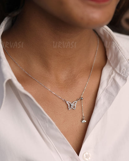 Stainless-Steel  Butterfly-Pendant Simple Chain SC 158