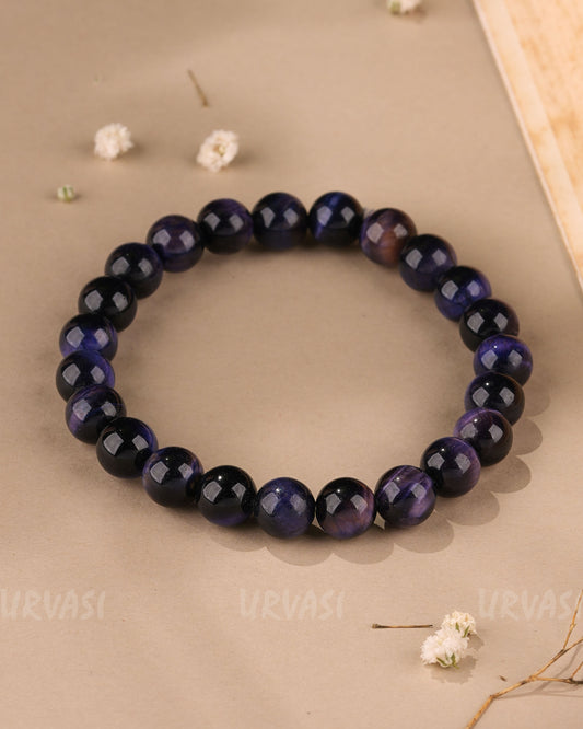 Hand-Made Blue Tiger Eye Bracelet BR 131