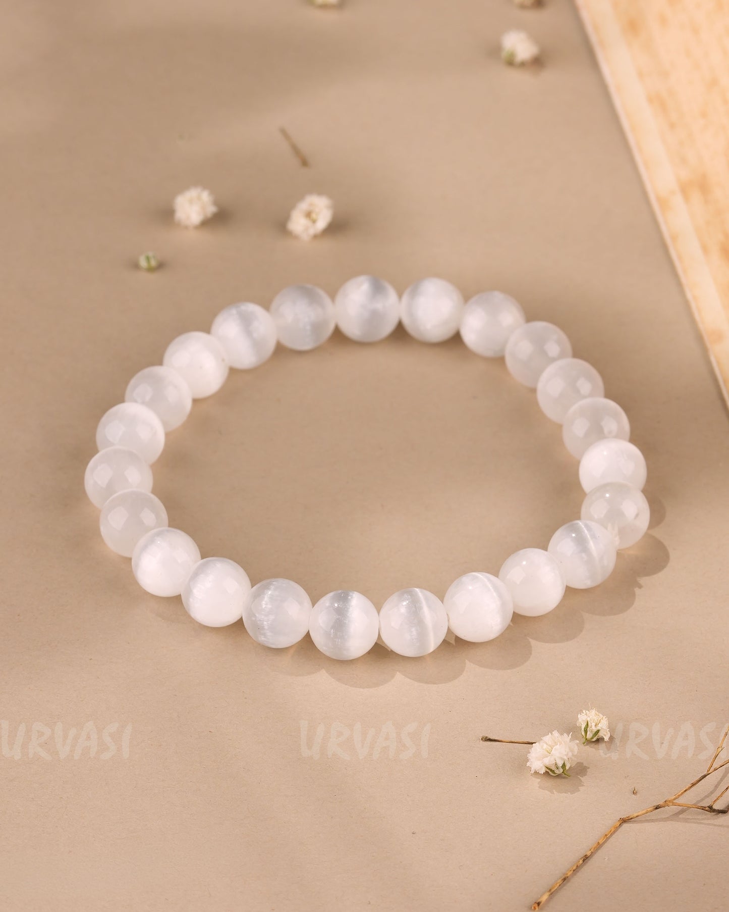 Hand-Made Natural Selenite Bracelet  BR 106