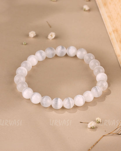 Hand-Made Natural Selenite Bracelet  BR 106