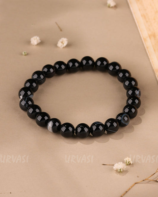 Hand-Made Black Agate Bracelet BR 103