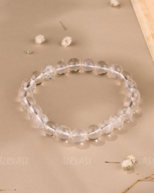 Hand-Made Clear Quartz Bracelet  BR 129