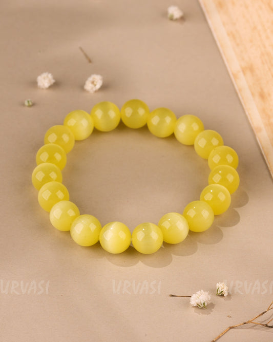 Hand-Made Yellow Calcite Bracelet BR 130