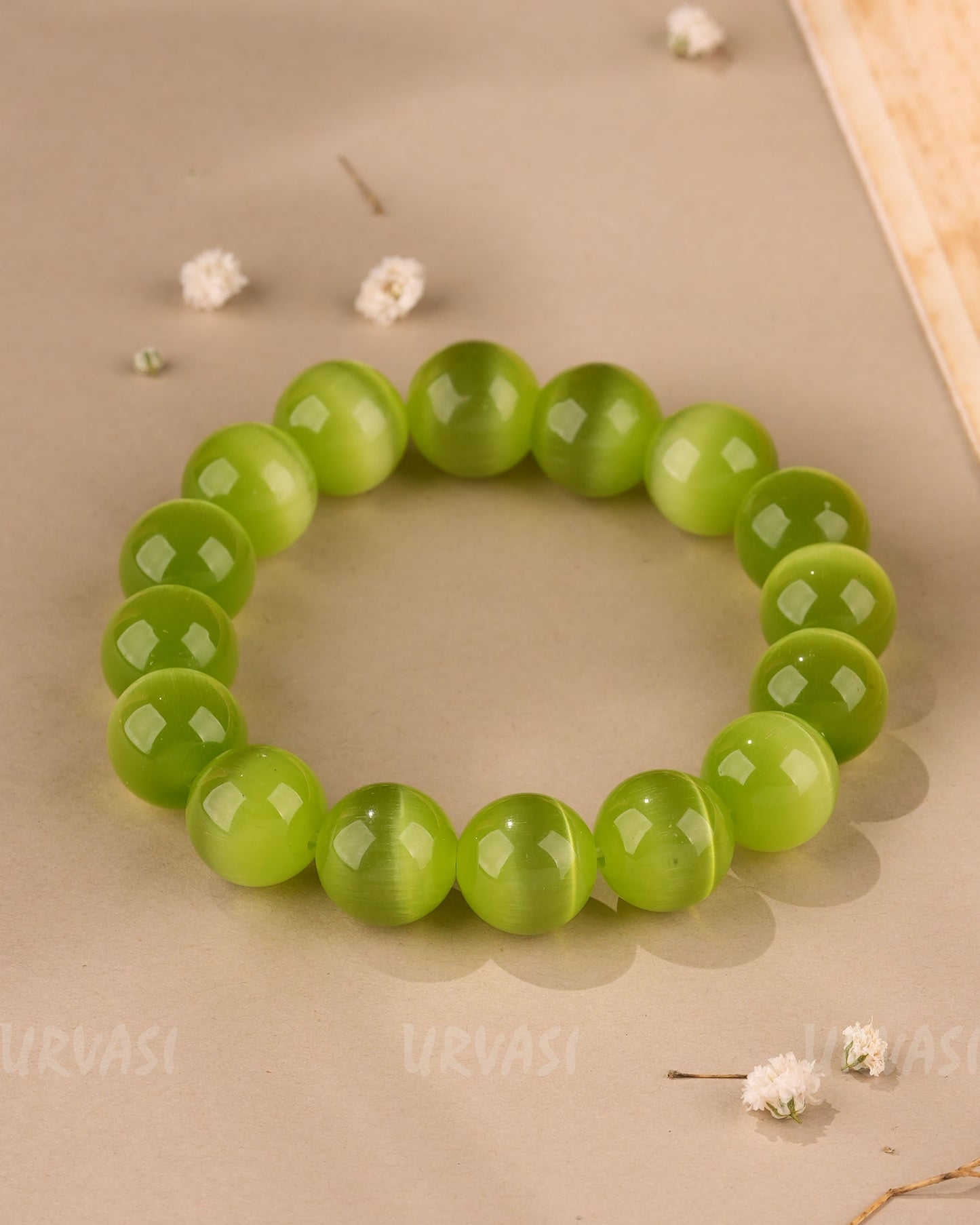 Hand-Made Serpentine Jade Green Bracelet BR 92