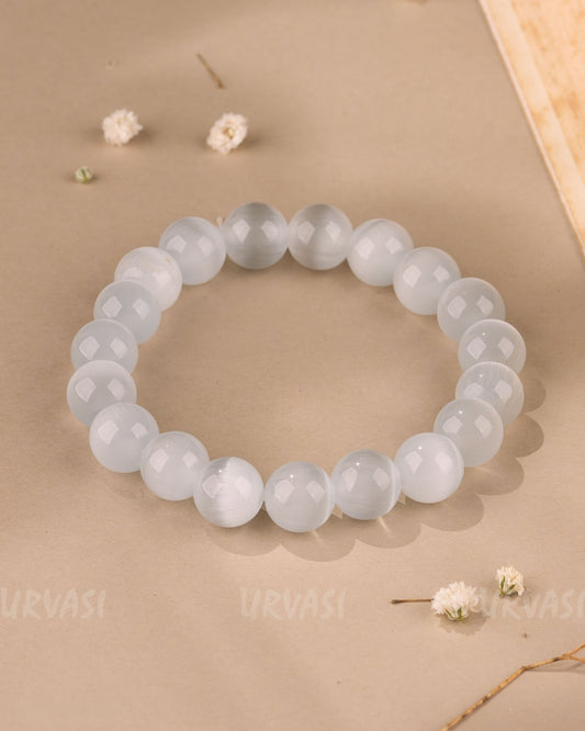 Hand-Made White Quartz Bracelet BR 90