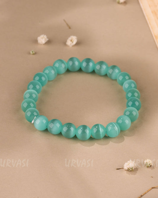 Hand-Made Amazonite Turquoise  Crystal Bracelet   BR 84