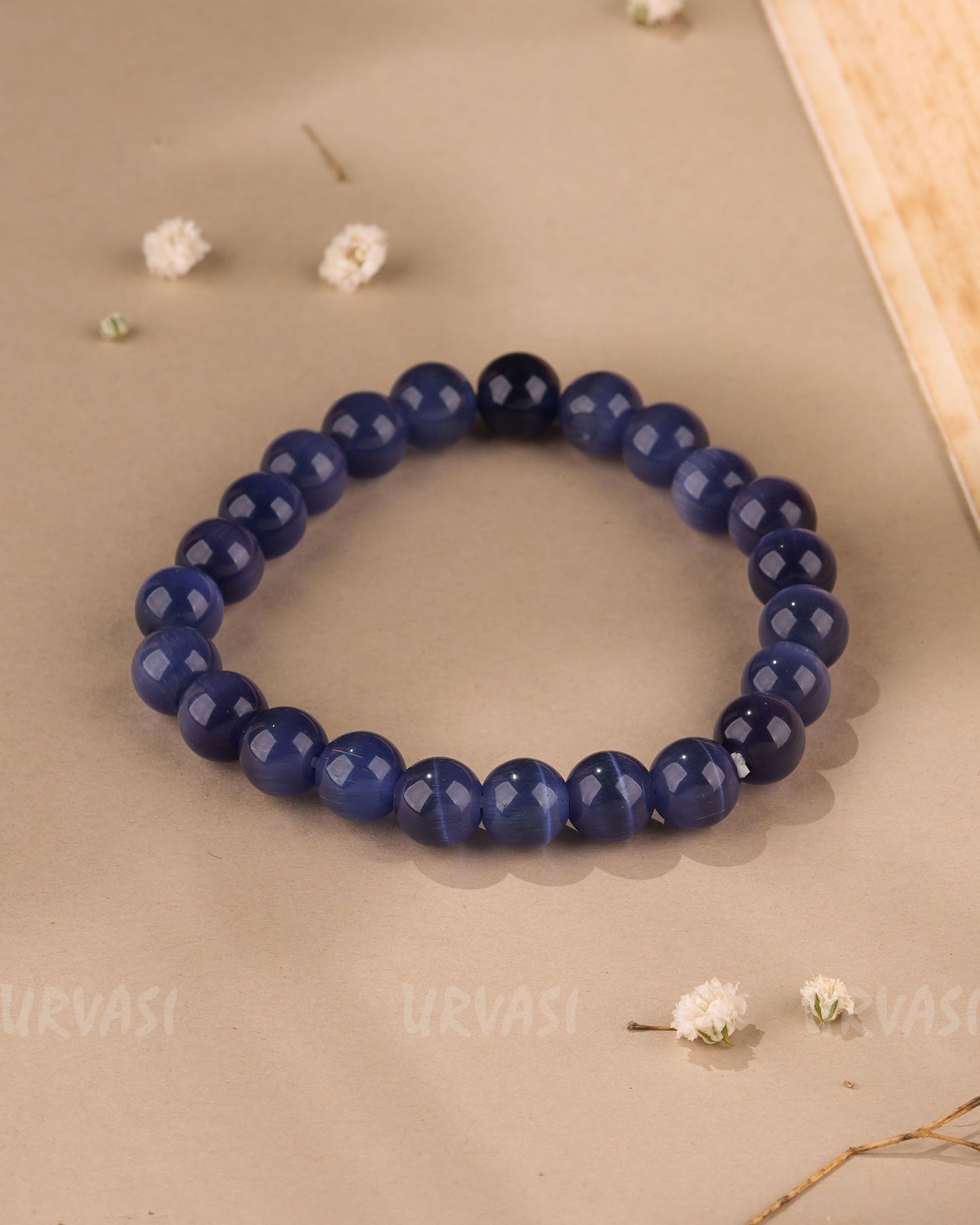 Hand-Made Cerulean Blue Stone Bracelet BR 99