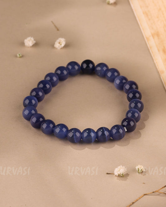 Hand-Made Cerulean Blue Stone Bracelet BR 99