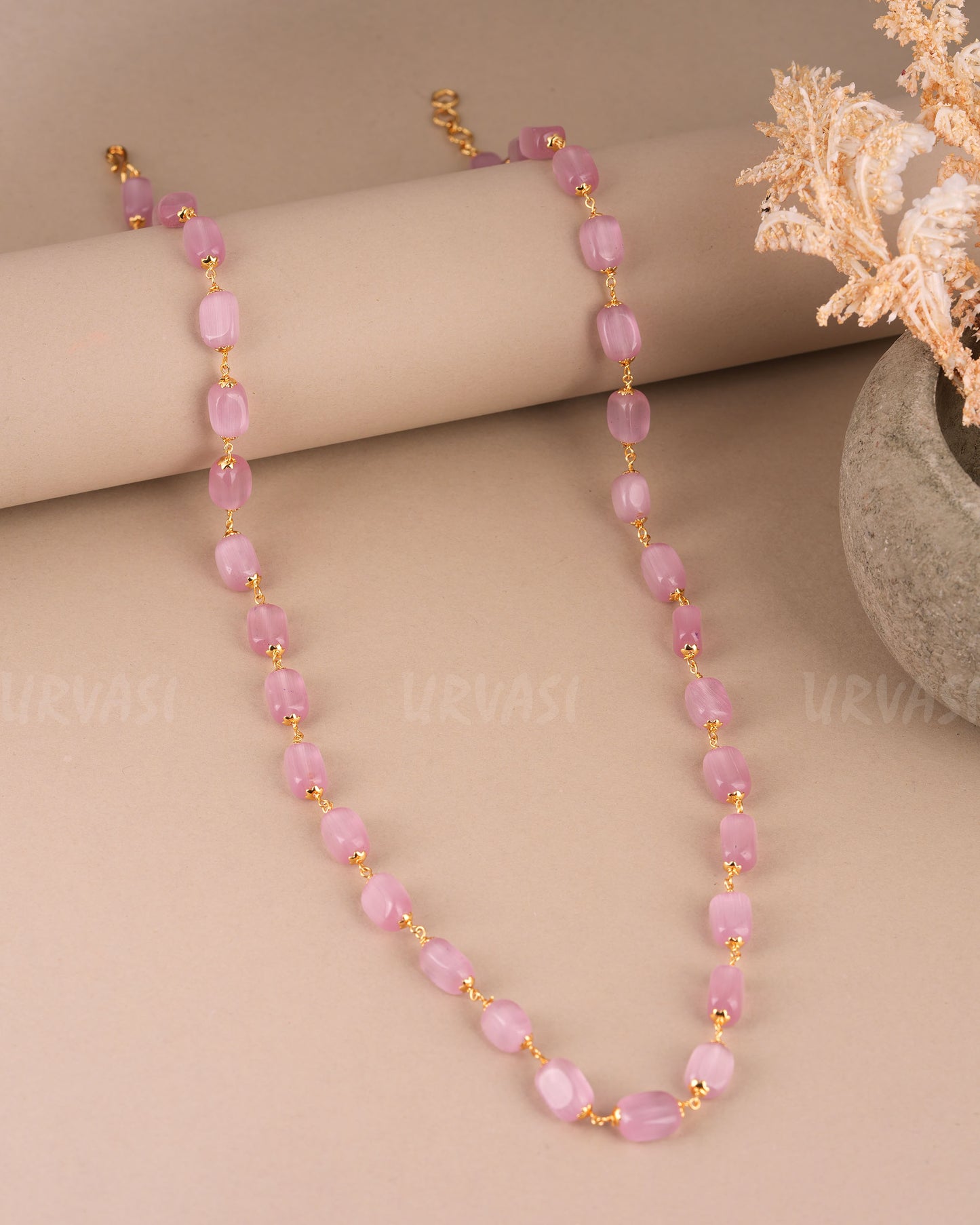 Gold-Toned Beaded Pearl Mala MA 132