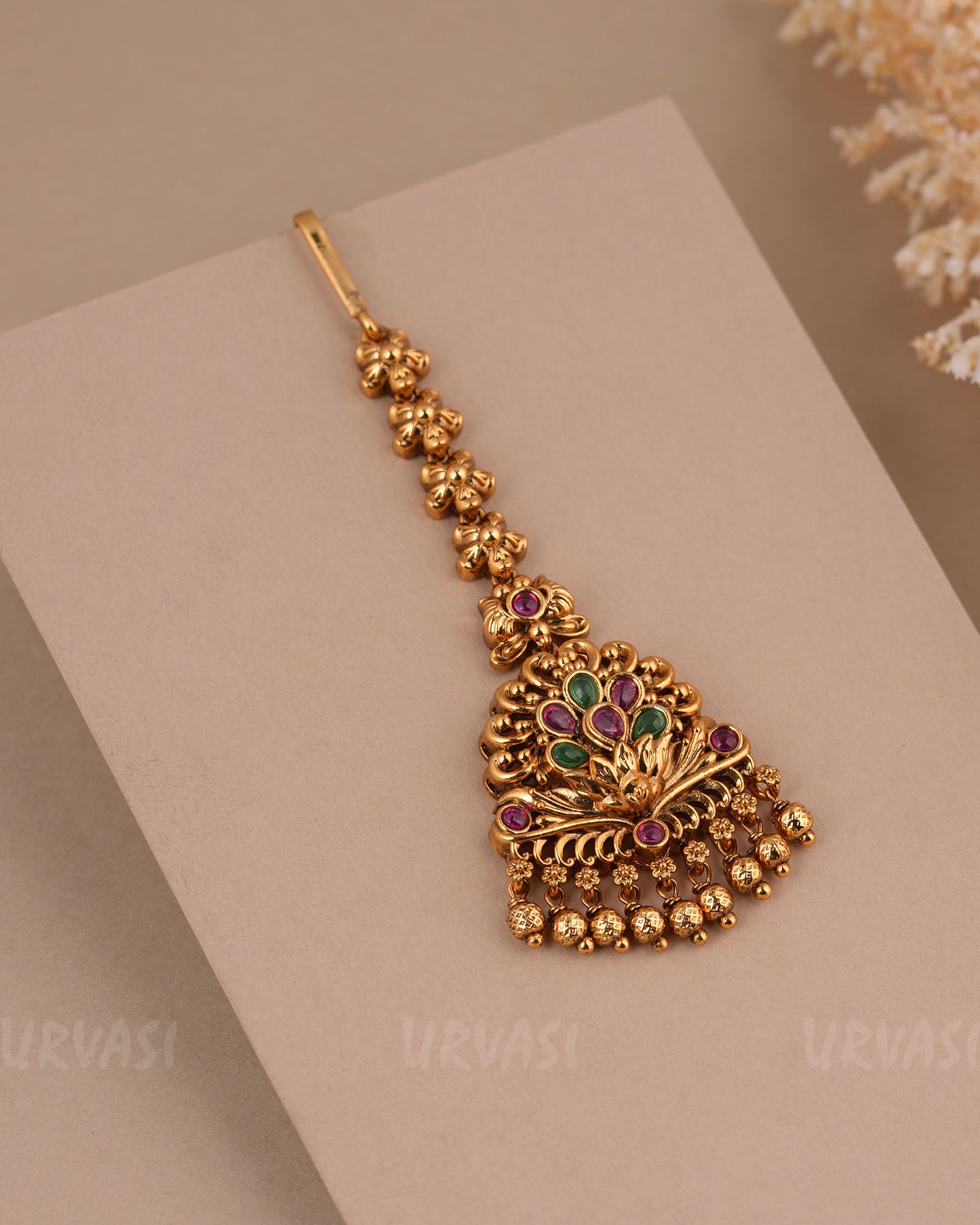 Gold-Toned Non-Idol Floral Chutty CH 157