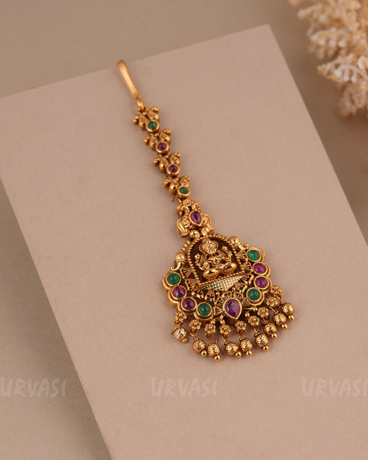 Gold-Toned Temple Lakshmi Chutty CH 155