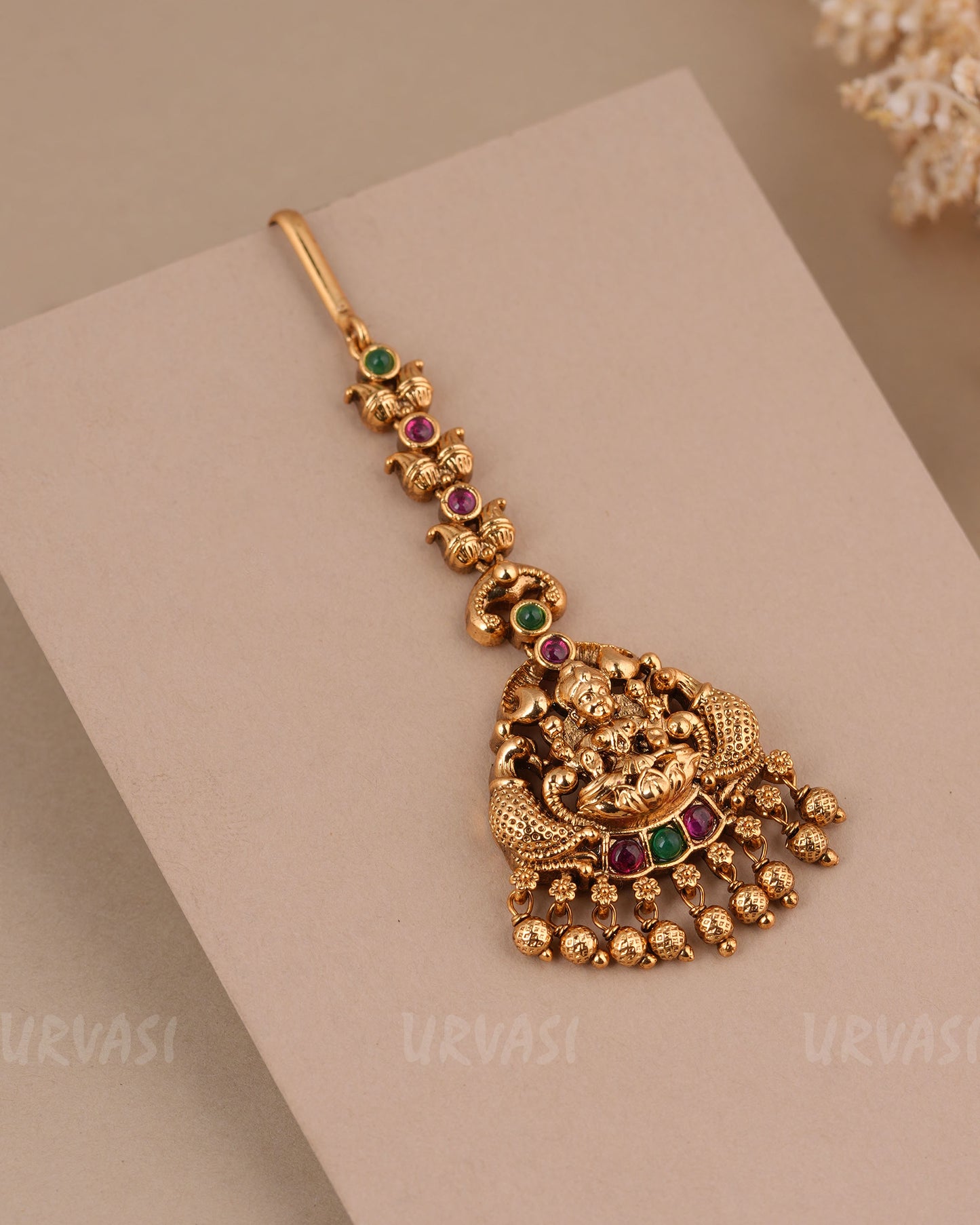 Gold-Toned Lakshmi Peacock Chutty CH 152