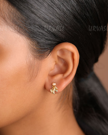 Minimal Bow Hanging Earrings ER 322