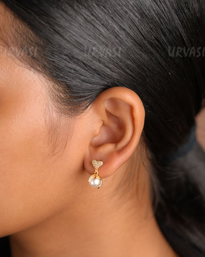Minimal Heart-Shaped AD Earrings  ER 325