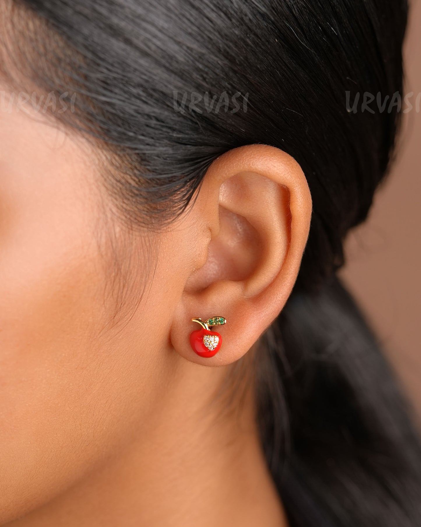 Minimal Apple Designed  Earrings ER 421