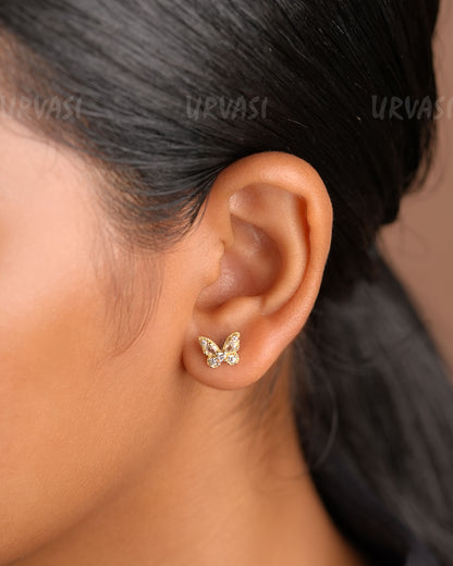 Minimal Butterfly-Designed AD Earrings ER 429