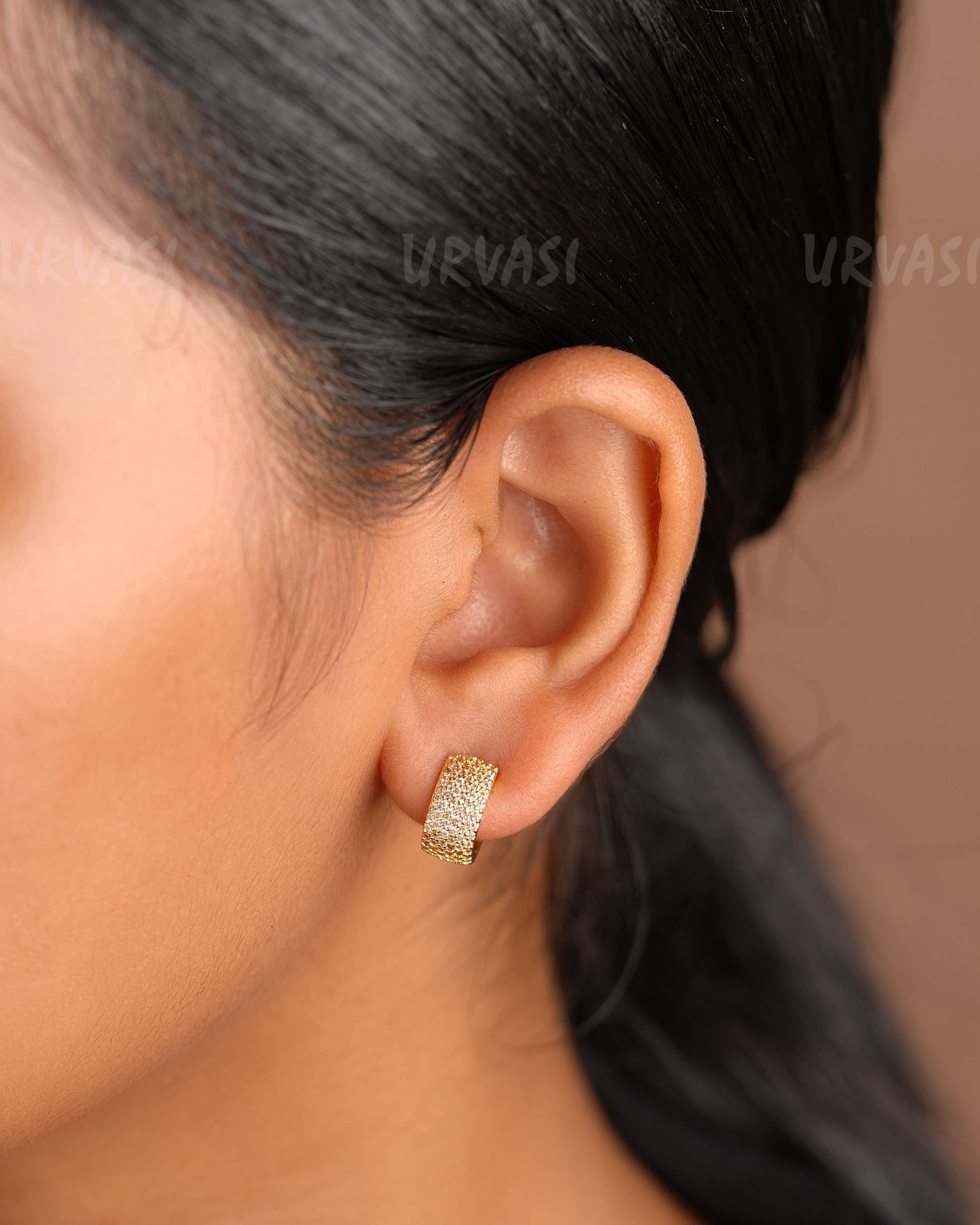 Gold-Toned Hoop-Stud Earrings ER 131