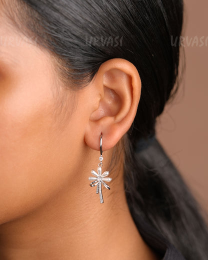 Minimal  Floral Hanging Earrings ER 243